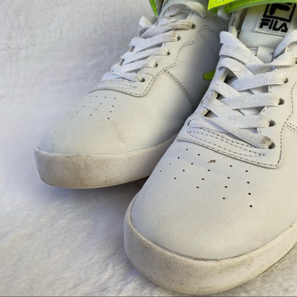 Fila Vulc Color Pop Neon Green High Top Sneakers - Picture 4 of 10